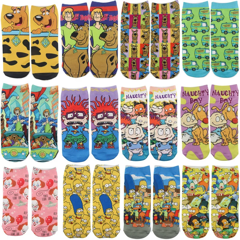 smartwool socks women SP1020 Office TV Show Fashion Cartoon Unisex Casual Non Slip Breathable Comfortable Short Tube Pair of Socks wool socks women