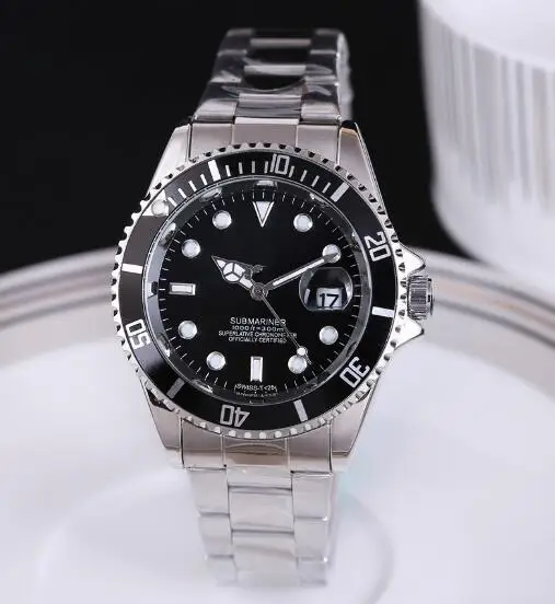 

AliExpress Hot Selling Diving Green Ghost Labor Series Imitation Ceramic Classic Business Calendar Watch