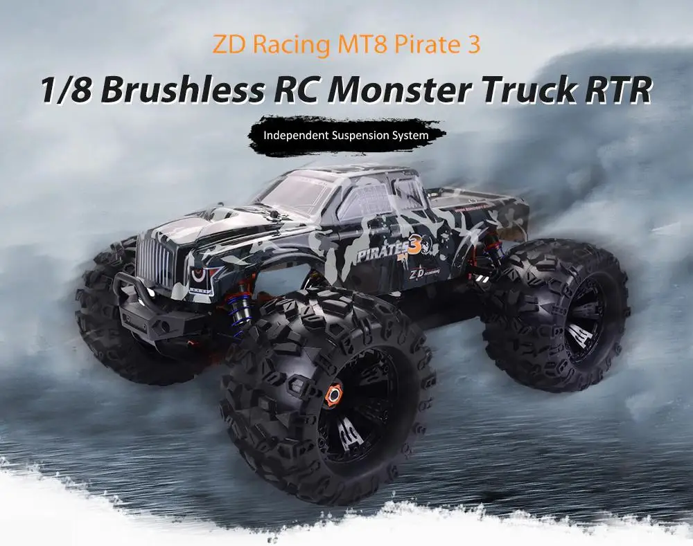 RCtown ZD гоночный MT8 Pirates3 1/8 2,4G 4WD 90 км/ч электрический бесщеточный ру автомобиль металлический корпус RTR