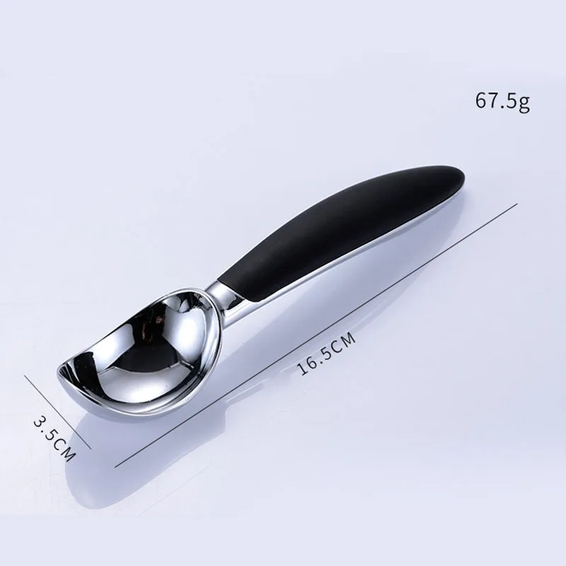 Ice Cream Bowl Spoon Set Stainless Steel Ice Cream Watermelon Yogurt Jelly Cake Dessert Mashed Potatoes Durable Anti-slip Spoon Kitchen Accessories