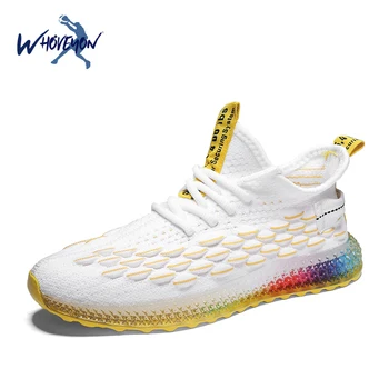 

2020 Hot Sale Light Running Shoes Comfortable Casual Men's Sneaker Breathable Wear-resistant Off White/Black Men Sports shoes