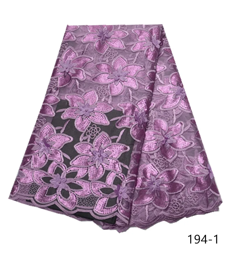 

(5yards/pc) lilac purple African sequins French net lace fabric with very beautiful embroidery and beads for party dress