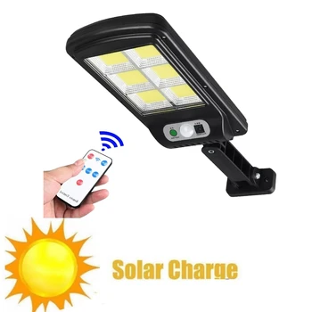 

solar light lamp floodlight reflector Motion Sensor Outdoor Garden Decoration Fence Stair Pathway Yard Security 4 Modes remote c