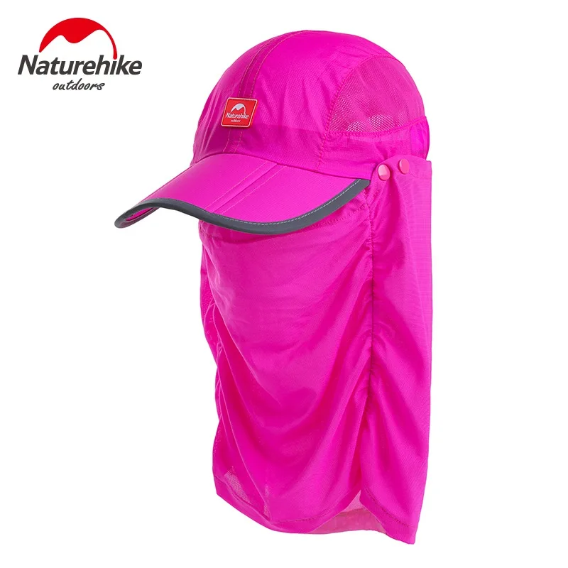NatureHike NH12M008-Z, унисекс, рыбацкая шляпа, солнцезащитный козырек, кепка, шапка для кемпинга UPF 50, Солнцезащитная со съемным ушком - Color: Rose