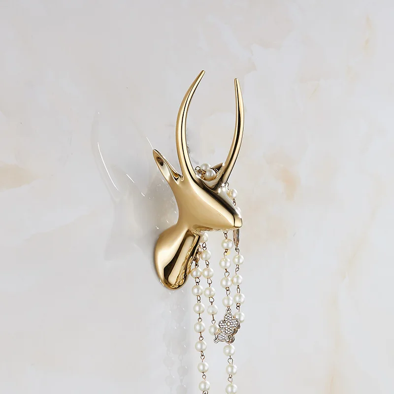 

zinc-alloy plating single-clothes hook creative cloak robe hook wall hanging clothes cap rack door key decorative wall hooks