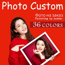 36 цветов личность фото Сделай Сам» с возможностью масло Краски Картины по номерам фото на заказ уникальный подарок для Семья/Pet/друг