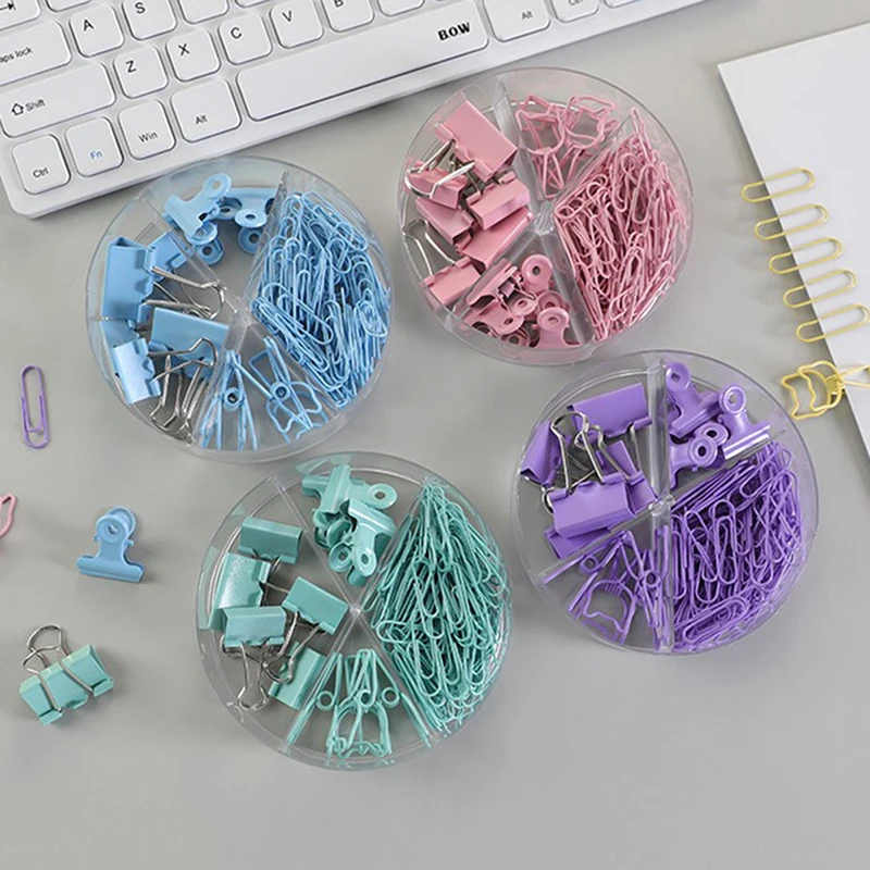 1 Box Practical Metal Clip Large-headed Binder Clips Office Binding Supplies Combination Set