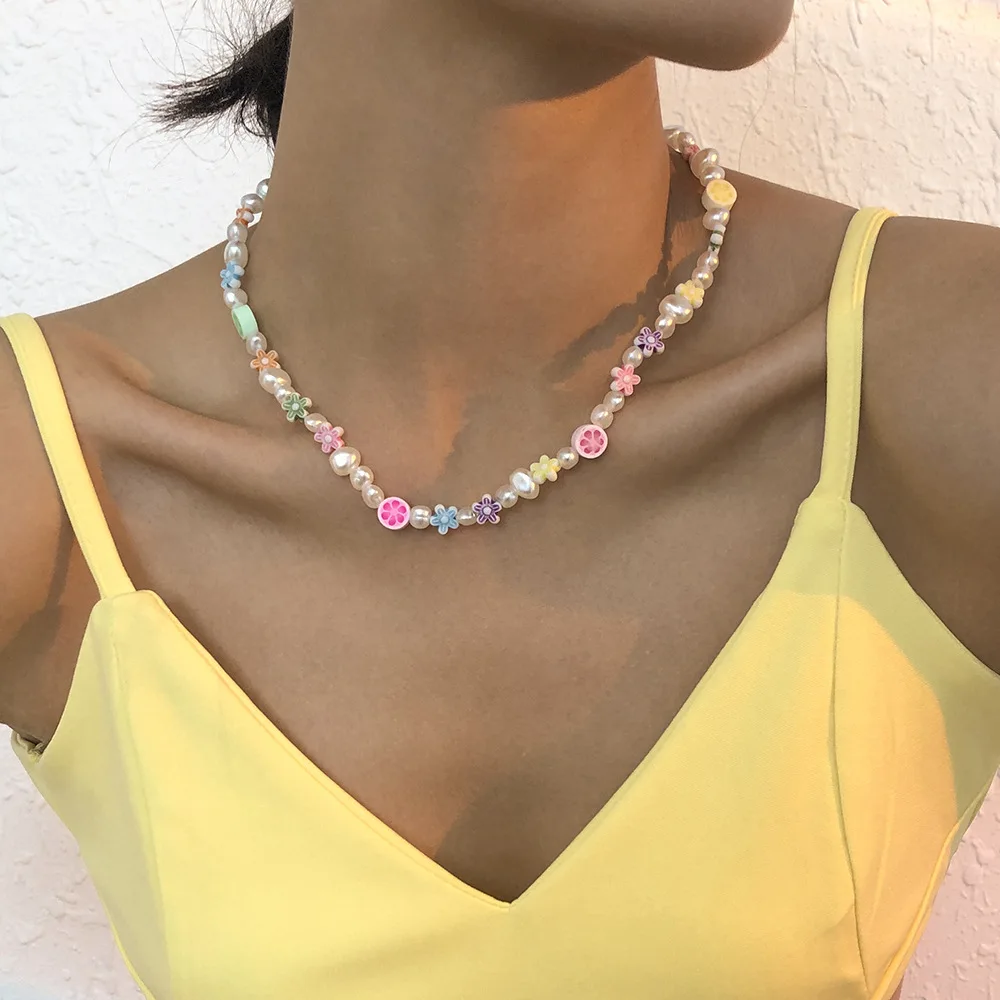 KMVEXO Kalung Manik Resin Bunga Bintang 