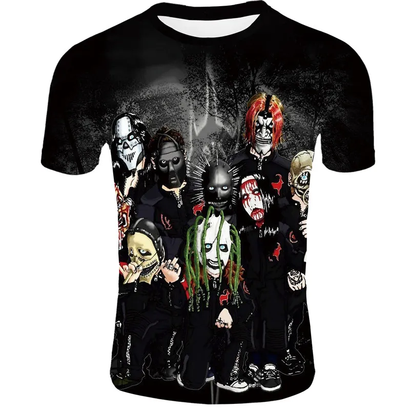 Slipknot футболка в стиле «хип-хоп», футболка в уличном стиле ужасов Триллер в готическом стиле, футболки в стиле «панк» из металла группа Slipknot печати Модная футболка - Цвет: 007
