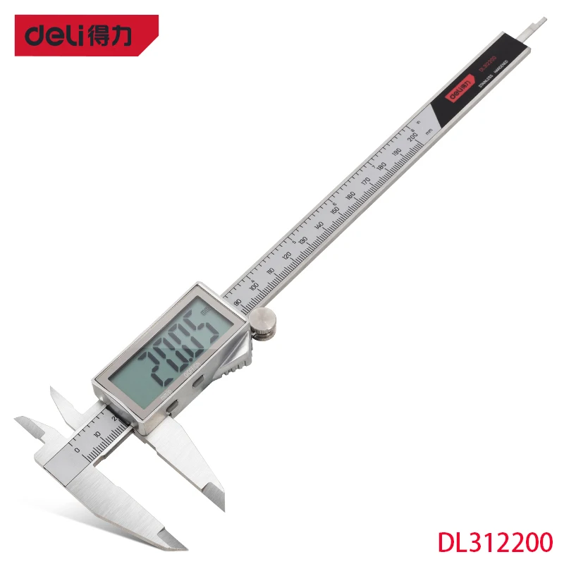 Цифровой штангенциркуль Deli DL312200 ЖК-экран 2 0 дюйма измерение метрических и