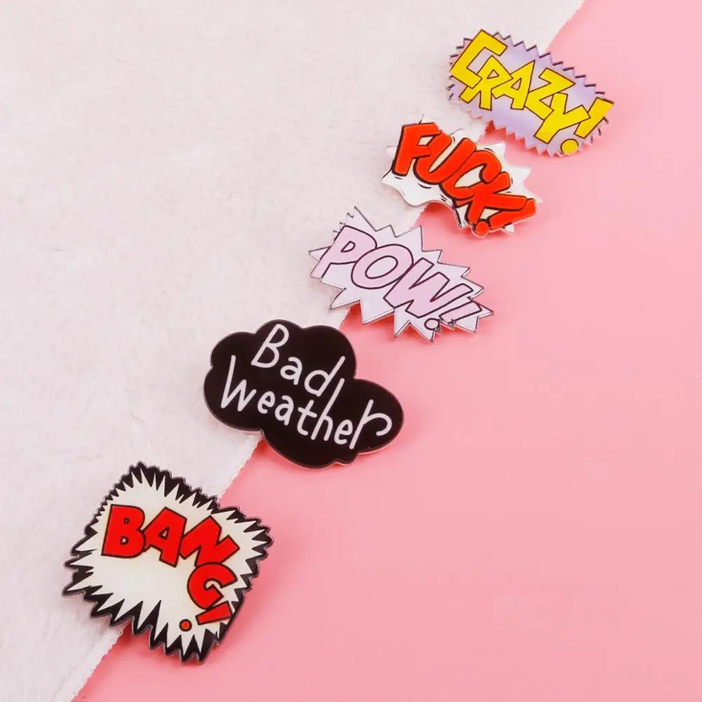 Мультяшный значок акриловая брошь для женщин/мужчин одежды декоративный