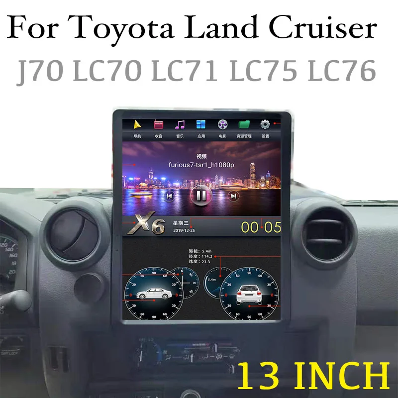 Для Toyota Land Cruiser Prado J70 LC70 LC71 LC75 LC76 360 BirdView Автомобильная стерео аудио навигация GPS