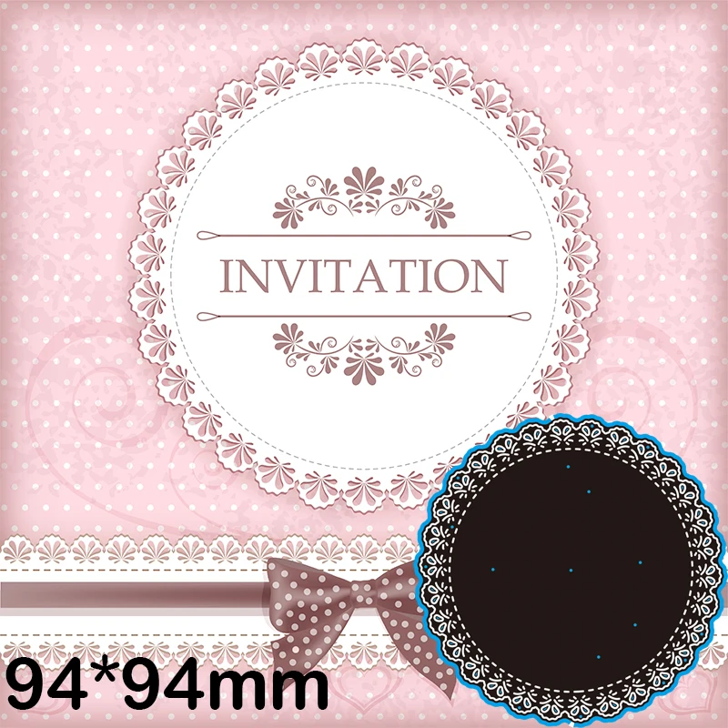 

Cutting Dies Invitation Card DIY Scrap Booking Photo Album Embossing Paper Cards 94*94mm