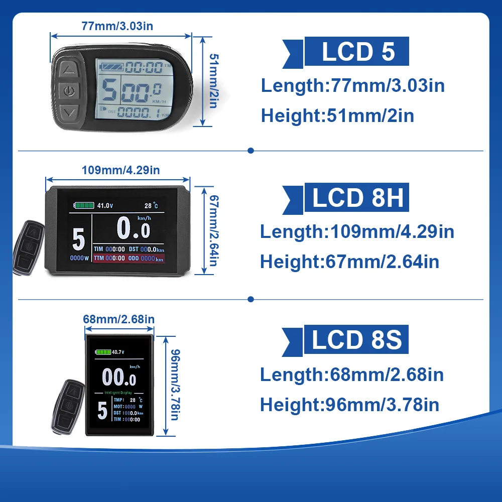 Дисплей для электровелосипеда 24V36V48V72V LCD3 LCD4 LCD5 LCD7U LCD7C LCD8H LCD8S LED880 LED900S для комплекта для переоборудования электровелосипеда