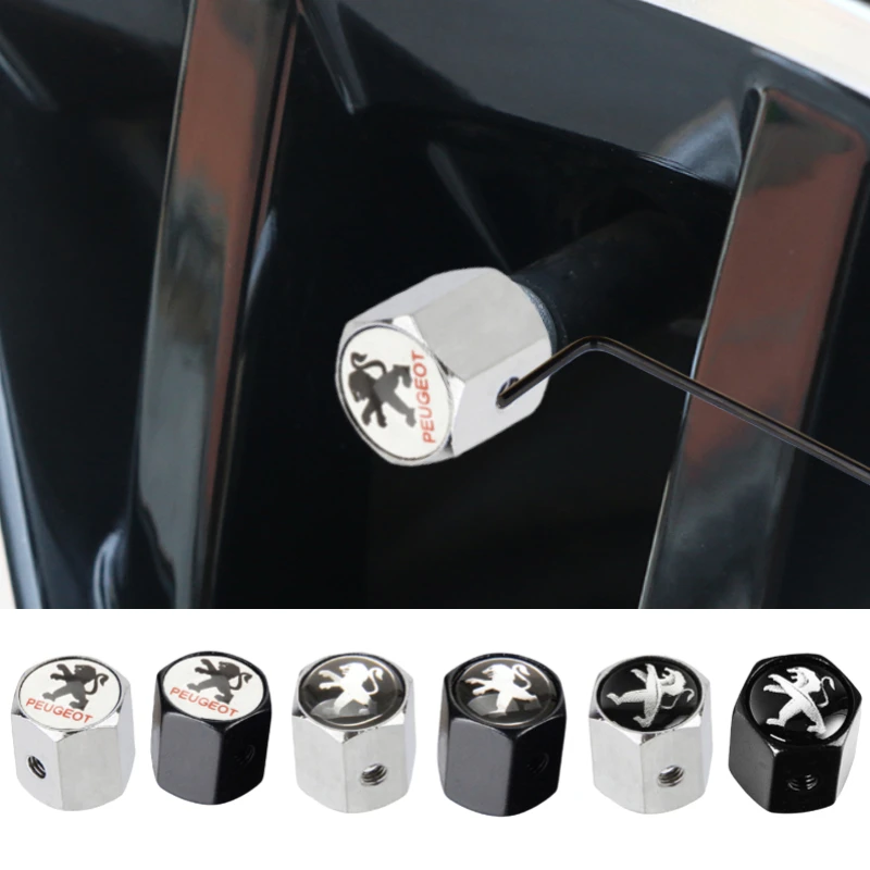 Автомобильные противоугонные колпачки клапанов для Peugeot 206 307 2008 107 207 3008 408 306 406 4008