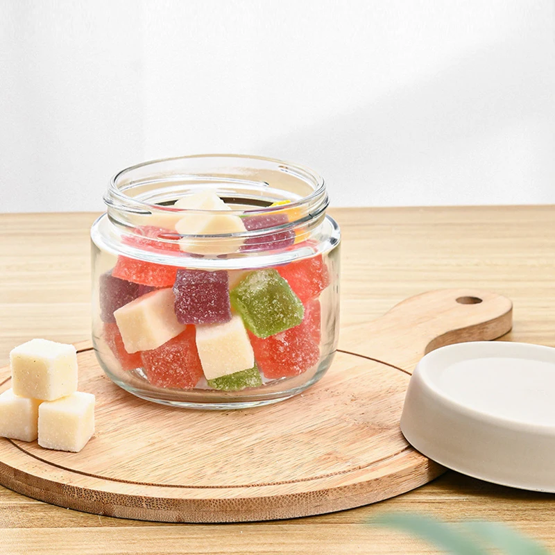 Glass Storage Jar Sealed Food Storage Container Household Multi-function Small Tea Cans Grains Candy Storage Salad Dessert Bowl 4