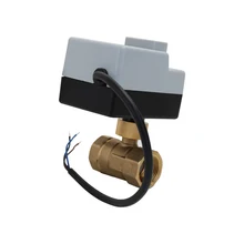 AC 220V латунный моторизованный шаровой клапан DN15 DN20 DN25 Электрический привод с ручным переключателем энергосберегающий привод двигателя