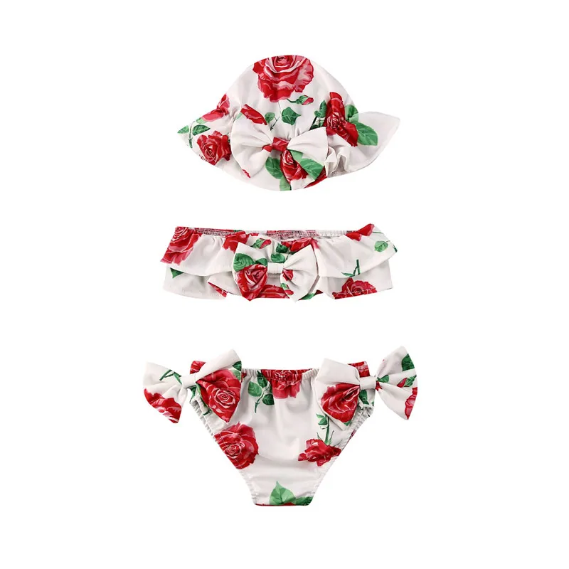 

Toddler Kids Baby Girl 3Pcs Bikini set Swimsuit Swimwear Bathing Swimming Set