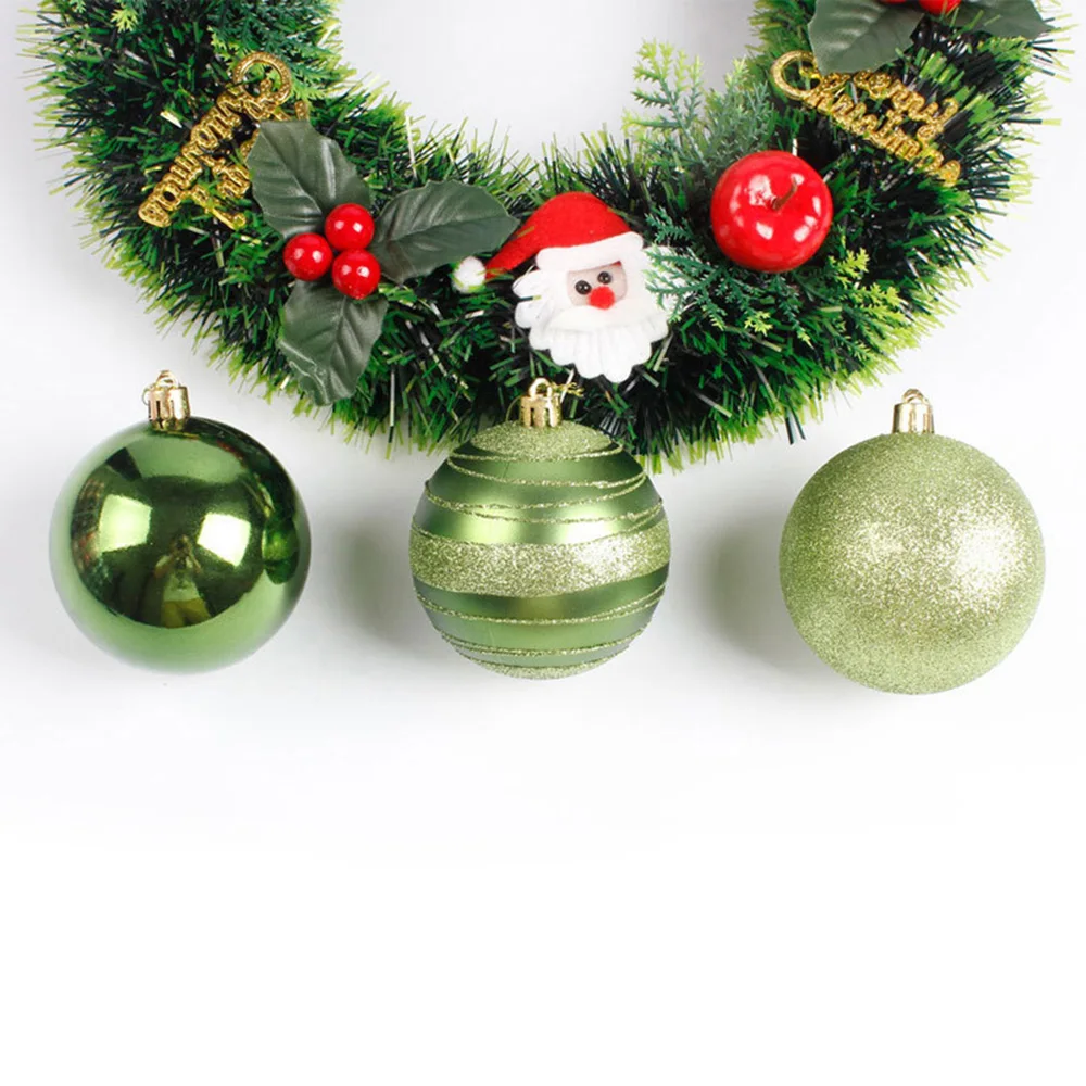 12 Pcs Christmas Ball Pendant Decor 8 Cm PVC For Home Hotel Restaurant Navidad Kerst Decoration For Tree Hotel