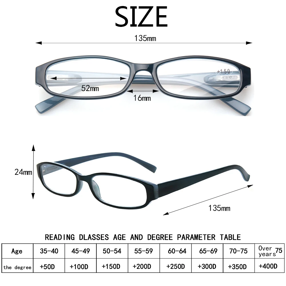 Henotin Reading Glasses Spring Hinge Fashion Men Women Oval Frame Prescription Reader Eyeglasses Decorative Diopter Eyewear 2