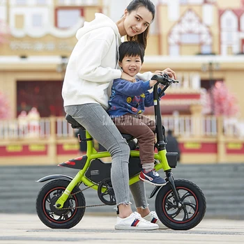 

12 inch Mini Electric Bicycle Bike With Child Seat Build-in Bluetooth Speaker Folding Electric Scooter For Adult E-Bike 36V7.8Ah