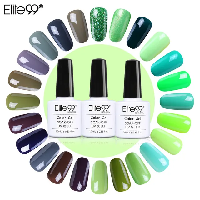 Elite99 Grün Farbe 10ml UV Gel Nagellack LED Nagellack Primer Gel lack Long Lasting Gel Tränken weg nail art DIY Designs