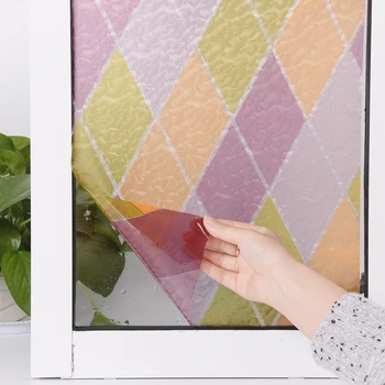 

SUNICE Decorative Window Film Special Style Privacy Film Non-Adhesive Glass-Film Static Cling Window Film 36.2 by 78.7 Inches