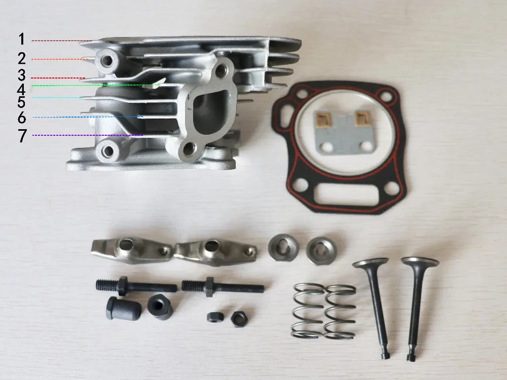 Description Picture 3 of itemCylinder Head Assembly For 68MM Piston size HONDA GX200 168F 2KW 6.5HP GASOLINE ENGINE GENERATOR Cultivator