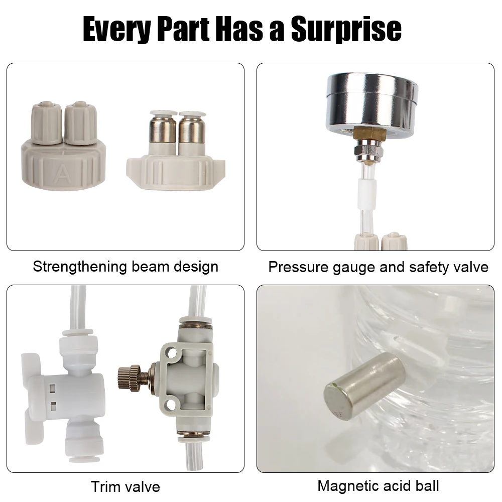 DIY CO2 Valve Diffuser Fish Tank Water Grass Pressure Air Flow Device Aquarium Supplies CO2 Generator System Kit