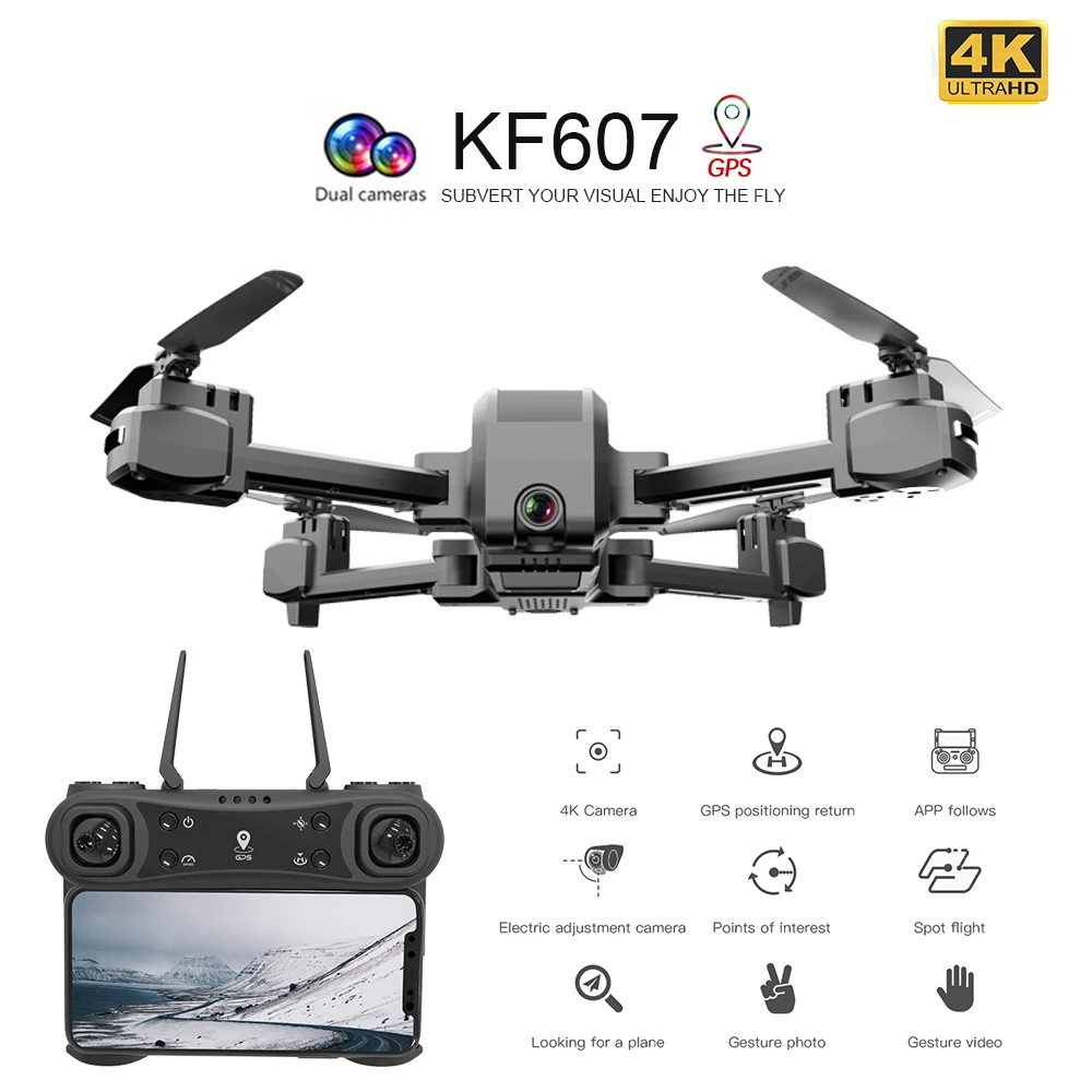 GoolRC KF607 Радиоуправляемый Дрон с камерой 4K камера 5G Wi Fi оптическое
