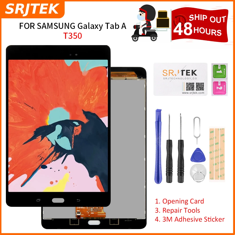 Srjtek 8 0 &quotЖК дисплей для Samsung Galaxy Tab A SM T350 T355 ЖК Матрица сенсорный экран дигитайзер