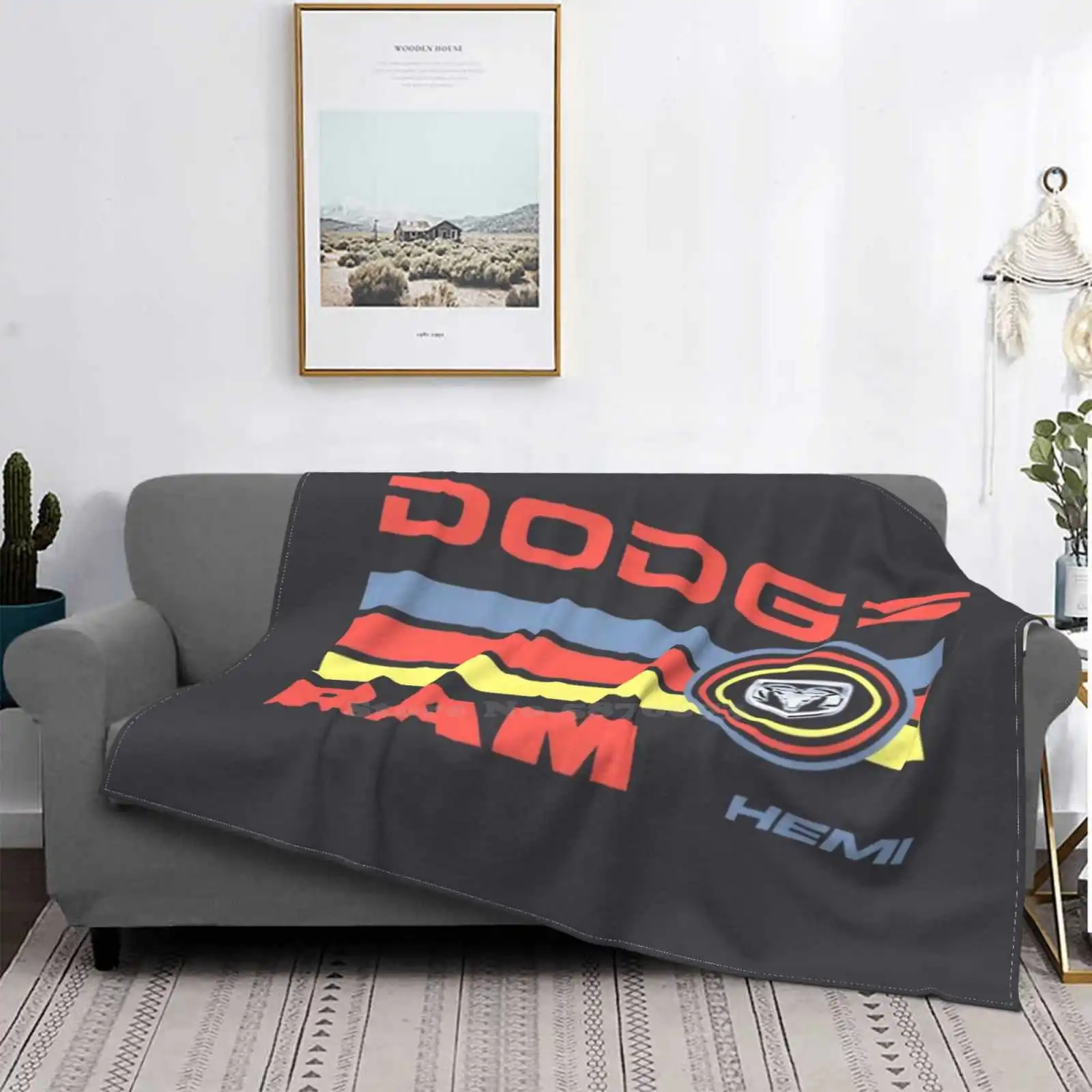 Ram Hemi Vintage Design Creativo Confortevole Coperta Di Flanella Calda Rosso Srt Hellcat Demon Car Old Retro Motorsport