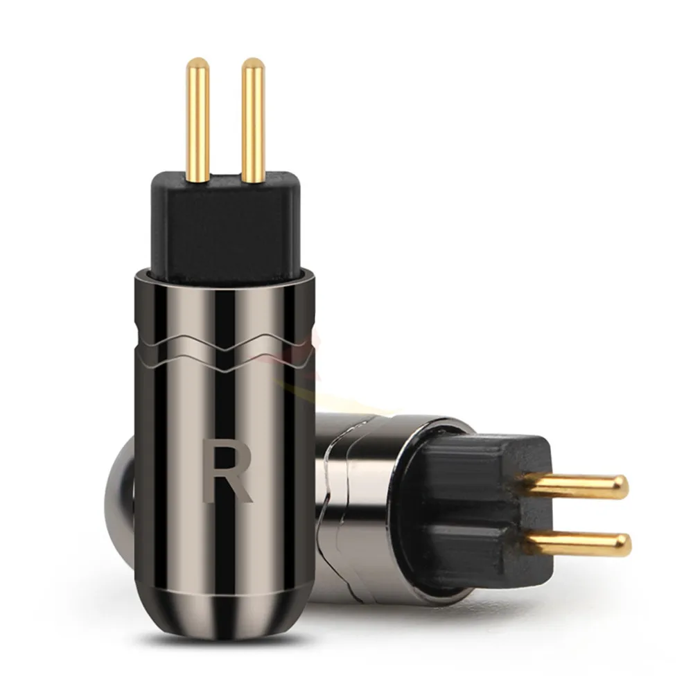 2 Pin Headphones Plug 0 78mm Male Connector For UM3X W4R UE18 Earphone Audio Jack Gold Plating DIY Headset Wire Connector