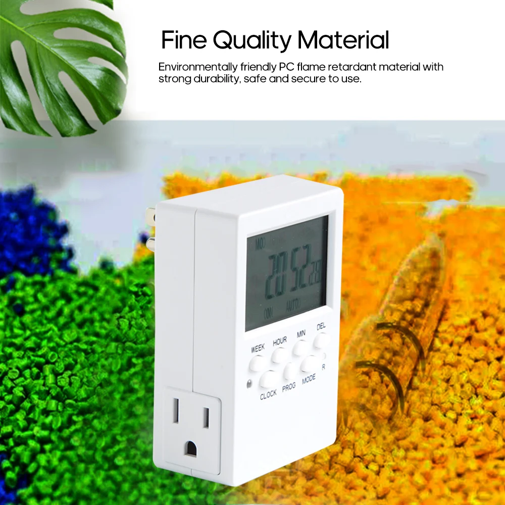 

Hot Intelligent Electronic Timing Socket Digital Timer Socket Countdown Time Setting Switch Plug-in Programmable Time Controller