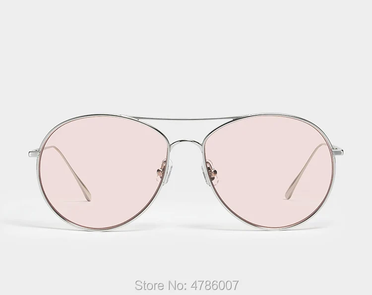 Ретро Круглые мужские солнцезащитные очки нежные брендовые солнцезащитные очки для женщин из сплава зеркальные женские солнцезащитные очки de sol UV400 с оригинальной коробкой - Цвет линз: Розовый