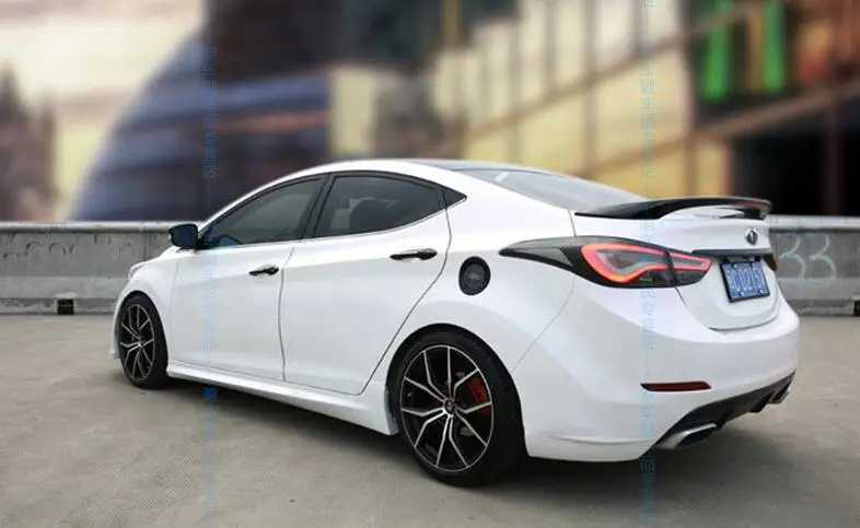 Высокое качество ABS краска автомобиль задний багажник спойлер крыло подходит для hyundai Elantra 2012 2013