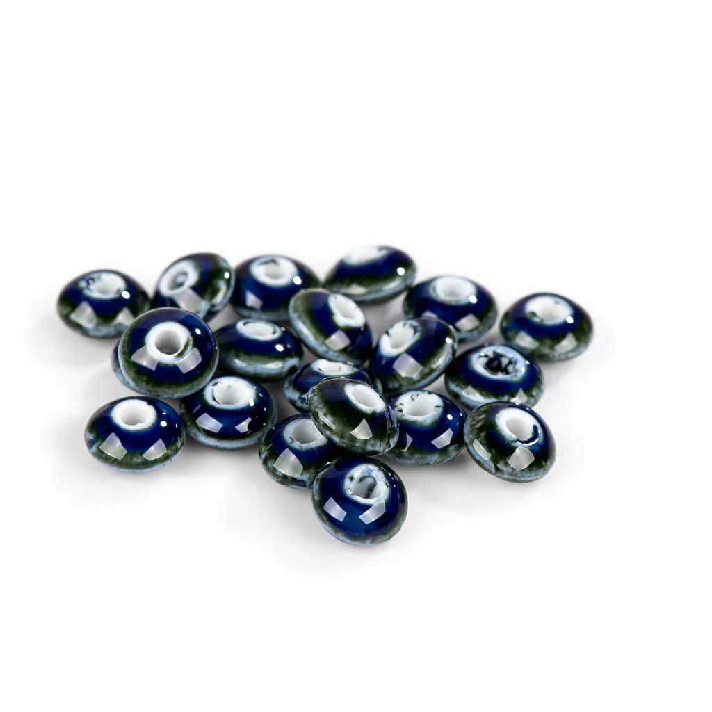 13mm 20 Stück mehrfarbige Ringform Keramikperlen Retro Porzellan Keramik Schmuck Zubehör Schmuck handgefertigt # XN359 – Detail 8
