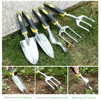 Garden Shovel Spade Trowel Rake Set Flower Planting Helper Transplanted Cultivator Weeder Weeding Hand Tool Fork Digging Tools 2