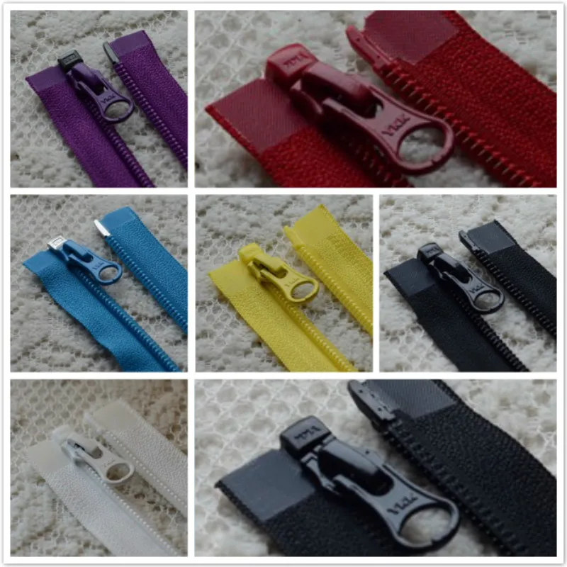 2 Pcs/lot Long YKK Zipper Nylon Coil Zippers Black White Fasteners