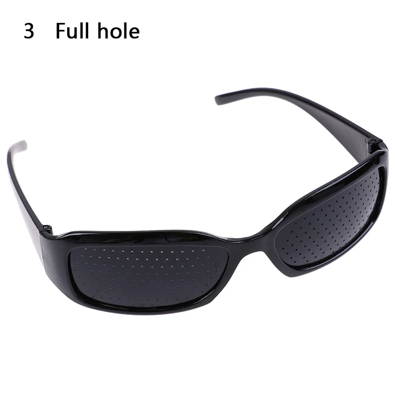 3 стиля, унисекс, для ухода за зрением, с отверстиями, очки с пинхолом, для упражнений на глаза, для улучшения зрения, пластик, естественное исцеление, дешево - Цвет: N3