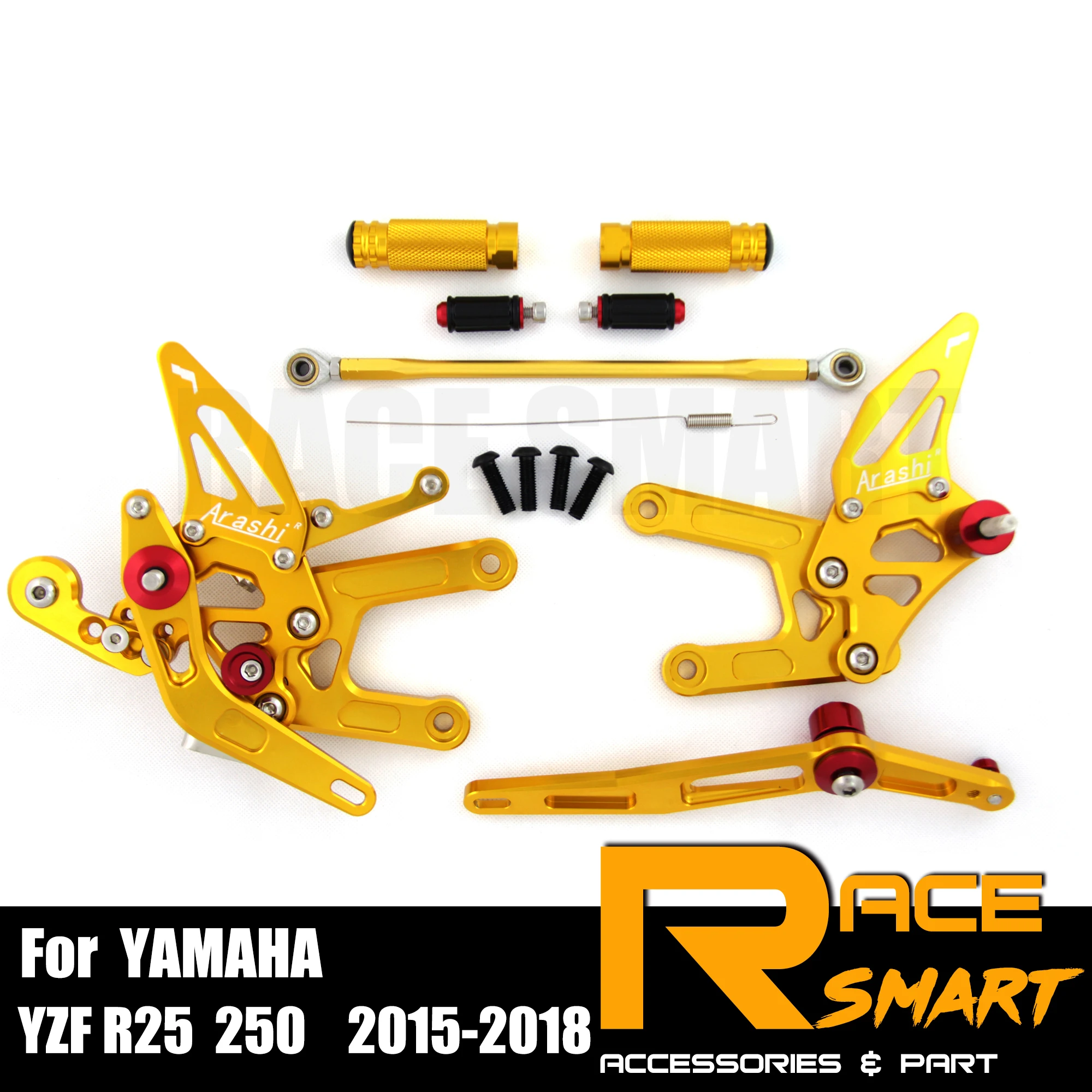 Для YAMAHA YZF R25- 250CC CNC Регулируемые задние Подножки подножки педали аксессуары для мотоциклов