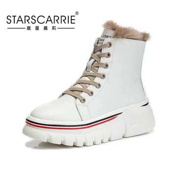 

Women Winter Snow Boots 2020 New Fashion Style High-top Shoes Casual Woman Waterproof Warm Woman Female High Quality White Blac