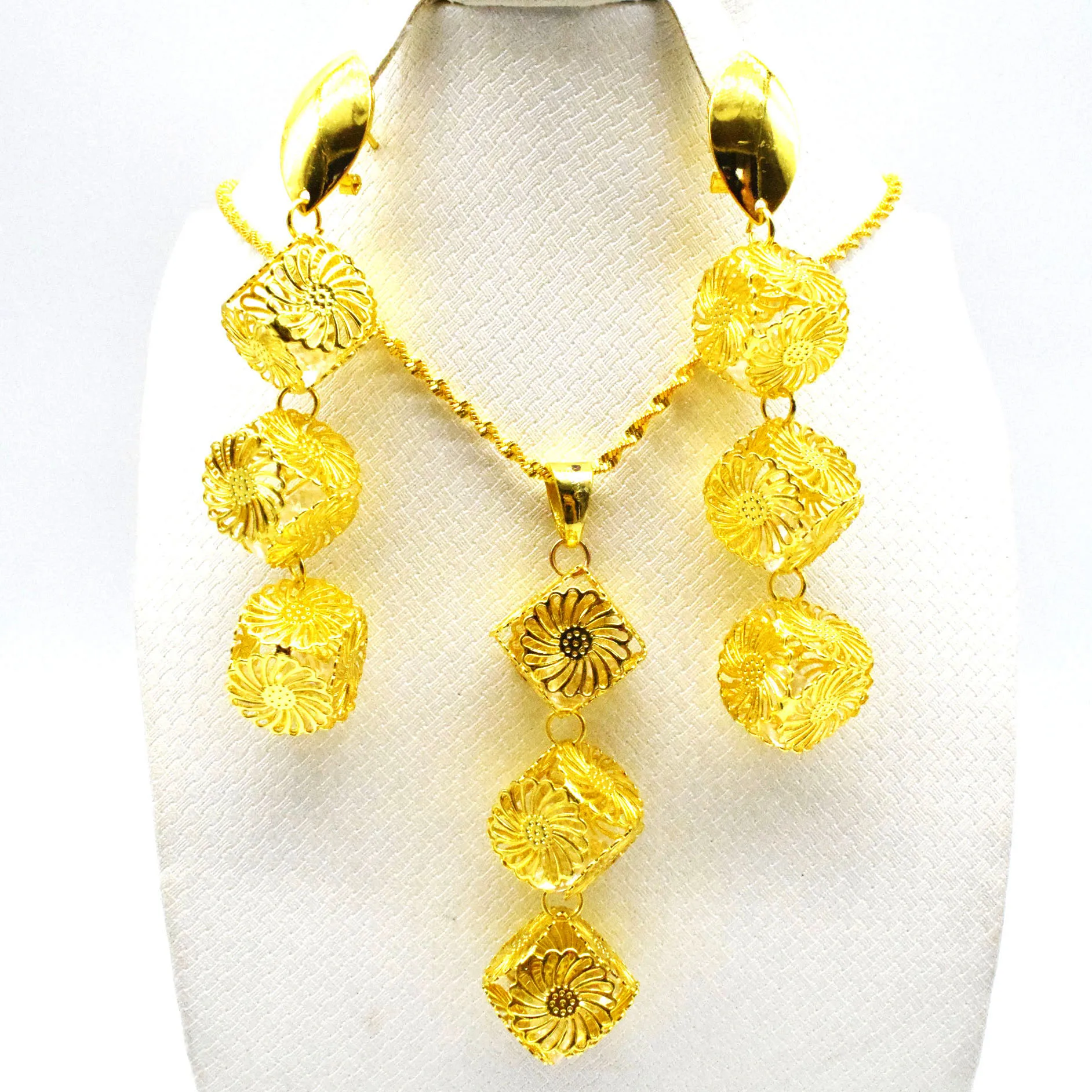 

Fashion jewelry set African Nigeria Dubai gold-color African bead jewelry wedding jewelry set african beads jewelry sets