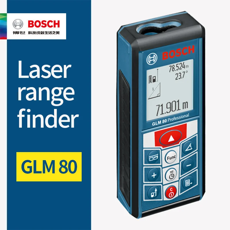 Лазерный дальномер BOSCH 25M-30M-40M-50M-70M-80M-250VF линейка для измерения объема Высокоточный измерительный прибор - Цвет: GLM80
