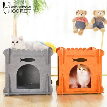 

Hoopet Pet Cat Basket Bed Cat House Warm Cave Kennel for Dog Puppy Home Sleeping Kennel Teddy Comfortable House Cat Bed