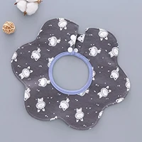 Baby Bibs Waterproof Cotton Cartoon Baby Burp Cloths Lovely Flower Style Child Bibs Rotating double Snap Fashion Pattern New - Цвет: cat and rabbit