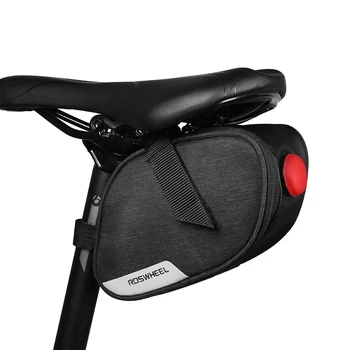 

Bike Saddle Bag Cycling Bags Strap-on Saddle Bag Road Bike Seat Pack Water Repellent Bike Storage Bag with Taillight
