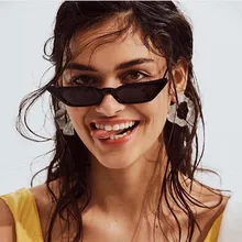 Модные солнцезащитные очки для женщин Кошачий глаз маленькая оправа солнцезащитные очки Индивидуальные морские линзы очки Роскошные трендовые товары