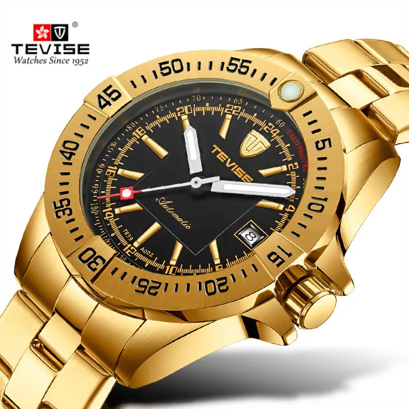 

2020 TEVISE new Men Watch Automatic Mechanical Watch Calendar Luminous Hands Waterproof Male Clock Top Brand Luxury Wristwatch