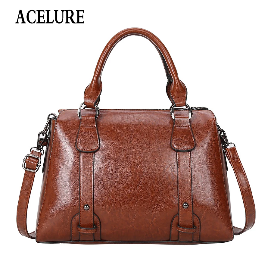 

ACELURE New Leather Handbags Brand Women Bag High Quality Casual Female Bags Tote Brand Shoulder Bag Ladies Large Messenger Bag